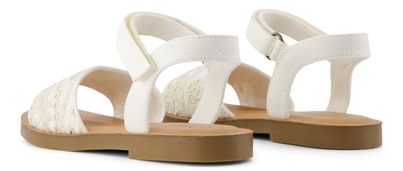 Παιδικά Σανδάλια Toms Remi Ankle Strap για Κορίτσια Egret Botanical Eyelet (Μεγέθη 30-35,5)