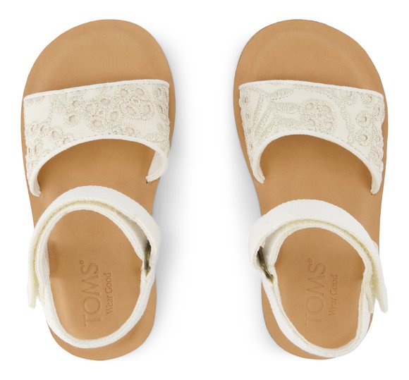 Βρεφικά Σανδάλια Toms Remi Ankle Strap για Κορίτσια Egret Botanical Eyelet (Μεγέθη 22-28,5)