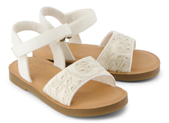 Βρεφικά Σανδάλια Toms Remi Ankle Strap για Κορίτσια Egret Botanical Eyelet (Μεγέθη 22-28,5)