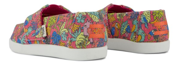 Βρεφικές Εσπαντρίγιες Toms για Κορίτσια Fuchsia Birds of Paradise (Μεγέθη 21-28,5)
