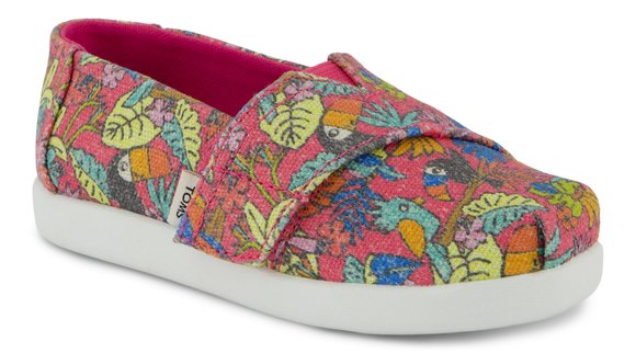 Βρεφικές Εσπαντρίγιες Toms για Κορίτσια Fuchsia Birds of Paradise (Μεγέθη 21-28,5)