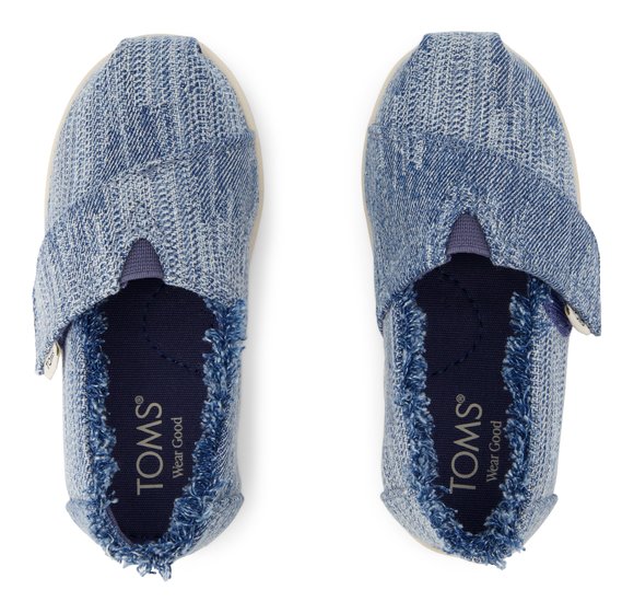 Βρεφικές Εσπαντρίγιες Toms για Κορίτσια Dark Sky Textured Denim (Μεγέθη 21-28,5)