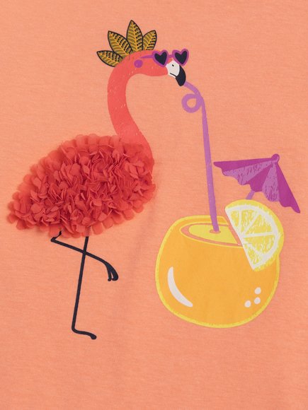 Παιδική Μπλούζα για Κορίτσια Orange Flamingo