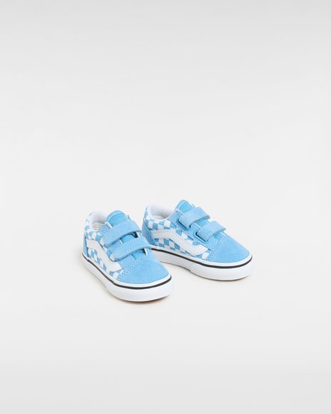 Βρεφικά Παπούτσια Vans Old Skool για Αγόρια Blue Checkerboard (Μεγέθη 20-26)