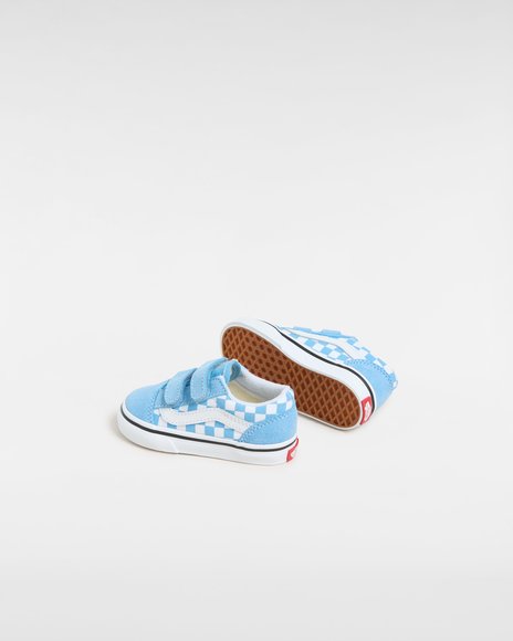 Βρεφικά Παπούτσια Vans Old Skool για Αγόρια Blue Checkerboard (Μεγέθη 20-26)