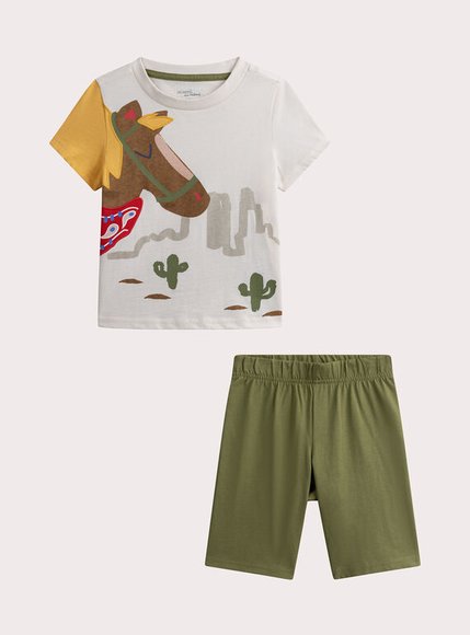 DPAM Παιδικό Σετ για Αγόρια Chaki Western - ΛΕΥΚΟ