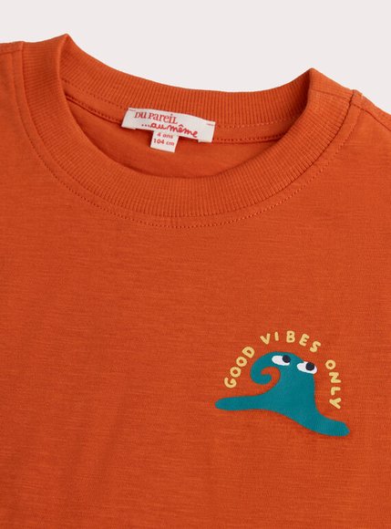 Παιδική Μπλούζα για Αγόρια Orange Vibes - ΠΟΡΤΟΚΑΛΙ φωτογραφία