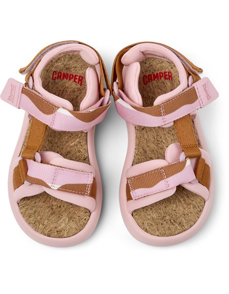 Παιδικά Σανδάλια Camper Pelotas Flota για Κορίτσια Pink/Brown (Μεγέθη 26-35)