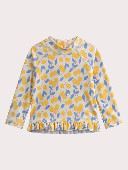 Σετ Βρεφικό Μαγιό και Αντιηλιακή Μπλούζα για Κορίτσια Lemon Print