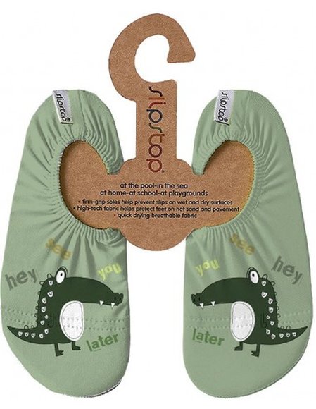 SLIPSTOP Αντιολισθητικά Παντοφλάκια Hey Crocodile