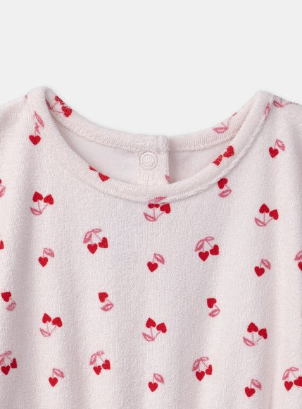 Βρεφικό Ολόσωμο Φορμάκι για Κορίτσια Baby Pink Cherries