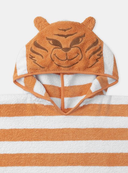 Παιδικό Πόντσο-Πετσέτα για Αγόρια Orange Tiger