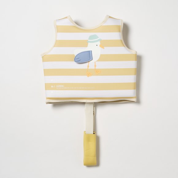 SUNNYLIFE Παιδικό Γιλέκο Κολύμβησης Sammy the Seagull Mustard Stripe