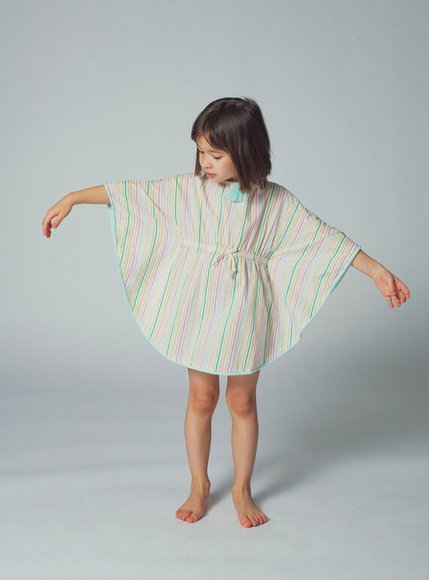 Παιδικό Πόντσο για Κορίτσια Colourful Stripes