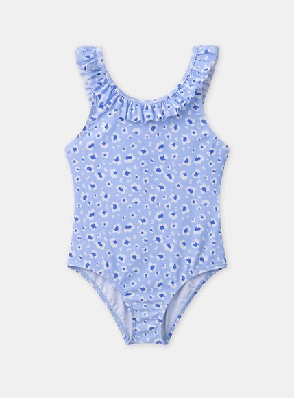 Παιδικό Ολόσωμο Μαγιό για Κορίτσια Blue Leopard