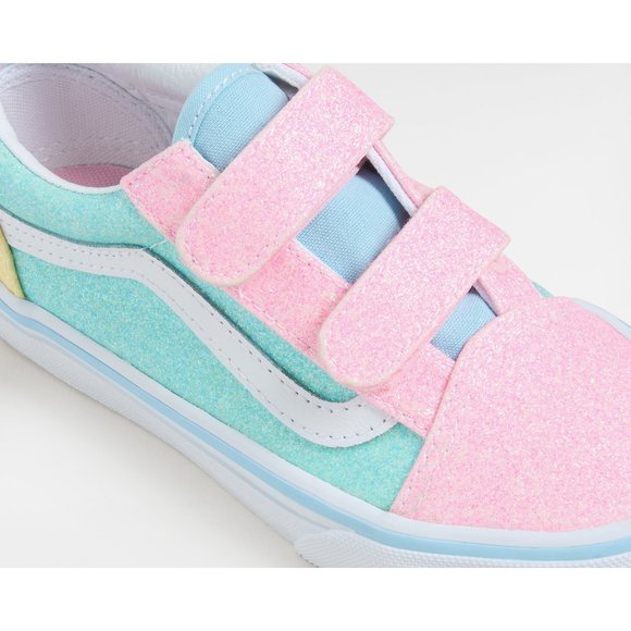 Παιδικά Παπούτσια Vans Old Skool V για Κορίτσια Pastel Glitter (Μεγέθη 27-34)