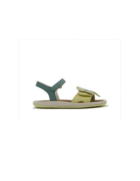 Παιδικά Σανδάλια Camper Twins για Κορίτσια Yellow/Petrol Flowers (Μεγέθη 26-34)