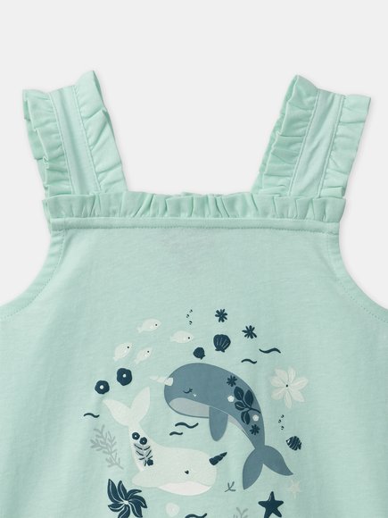 Παιδικό Σετ για Κορίτσια Floral Ocean - ΜΠΛΕ φωτογραφία