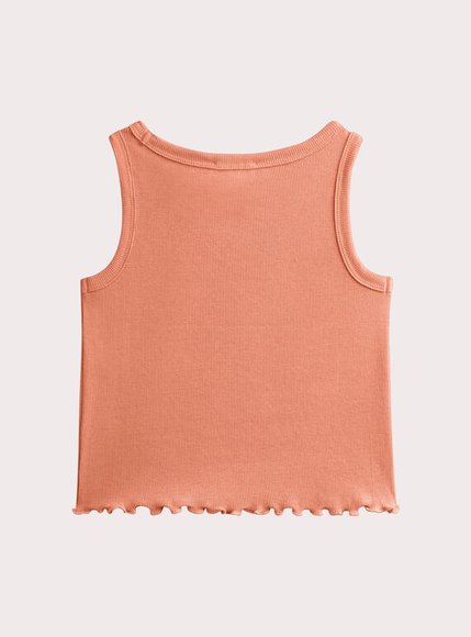 Παιδική Μπλούζα για Κορίτσια Orange Ribbed