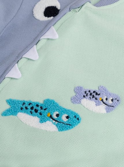 Βρεφική Ζακέτα για Αγόρια Shark Attack - ΠΡΑΣΙΝΟ φωτογραφία