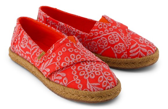 Παιδικές Εσπαντρίγιες Toms Alpargata Rope 2.0 για Κορίτσια Flame Botanical Eyelet (Μεγέθη 30-35,5)