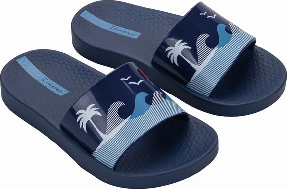Παιδικές Σαγιονάρες Ipanema Urban Slide για Αγόρια Navy Waves (Μεγέθη 27-36)
