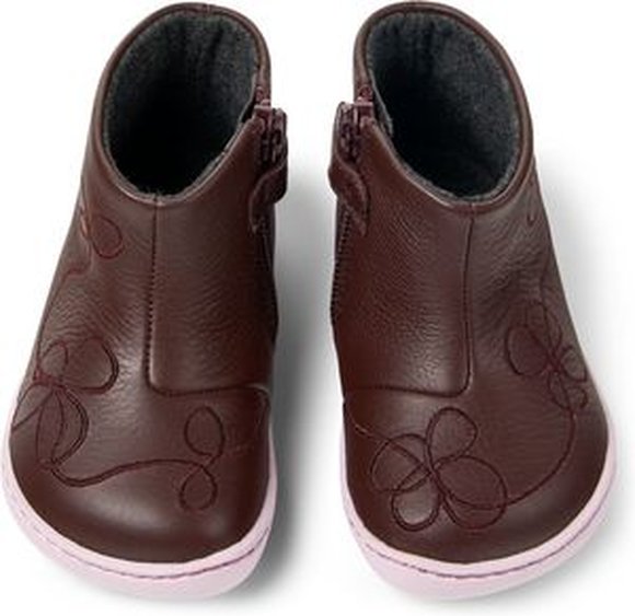 Βρεφικά Μποτάκια Camper Twins για Κορίτσια Burgundy (Μεγέθη 22-26)