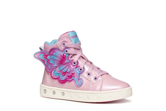 Παιδικά Παπούτσια Geox Skylin για Κορίτσια Pink Wings (Μεγέθη 25-32)