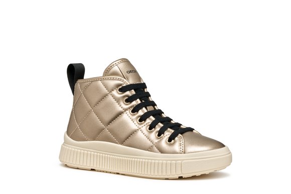 Παιδικά Παπούτσια Geox Laquinny για Κορίτσια Platinum (Μεγέθη 28-36)