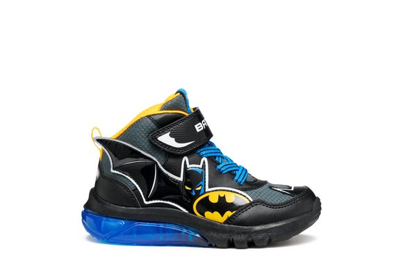 Παιδικά Παπούτσια Geox Ciberdron για Αγόρια Black Batman (Μεγέθη 26-32)