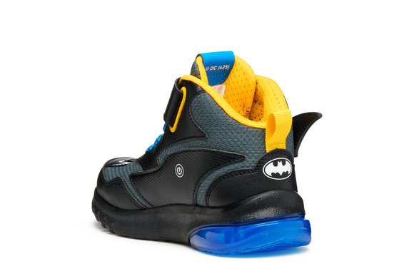 Παιδικά Παπούτσια Geox Ciberdron για Αγόρια Black Batman (Μεγέθη 26-32)
