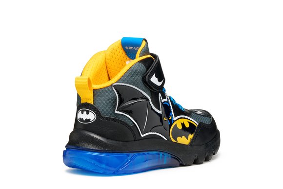 Παιδικά Παπούτσια Geox Ciberdron για Αγόρια Black Batman (Μεγέθη 26-32)
