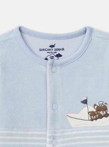 Βρεφικό Ολόσωμο Φορμάκι για Αγόρια Sailing Bears - ΜΠΛΕ φωτογραφία
