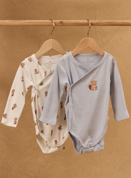 SERGENT MAJOR Σετ Βρεφικά Φορμάκια για Αγόρια Shy Squirrel 2 τμχ - ΛΕΥΚΟ