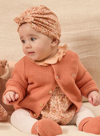Βρεφική Ζακέτα για Κορίτσια Orange/Pink Owl