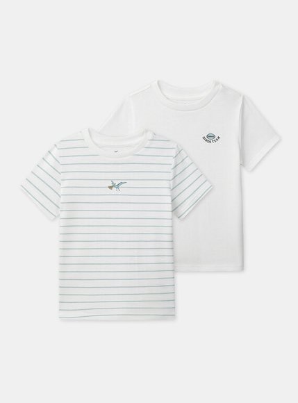 SERGENT MAJOR Σετ Παιδικά Φανελάκια για Αγόρια Dinos Team 2 τμχ - ΛΕΥΚΟ