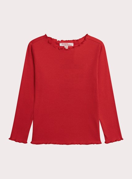 DPAM Παιδική Μακρυμάνικη Μπλούζα για Κορίτσια - ΚΟΚΚΙΝΟ