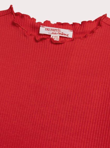 Παιδική Μακρυμάνικη Μπλούζα για Κορίτσια - ΚΟΚΚΙΝΟ φωτογραφία