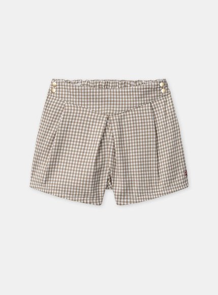Παιδικό Σορτς για Κορίτσια Chequered Beige