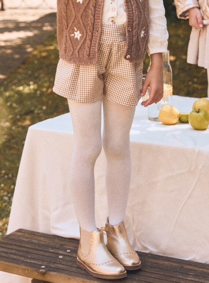 Παιδικό Σορτς για Κορίτσια Chequered Beige