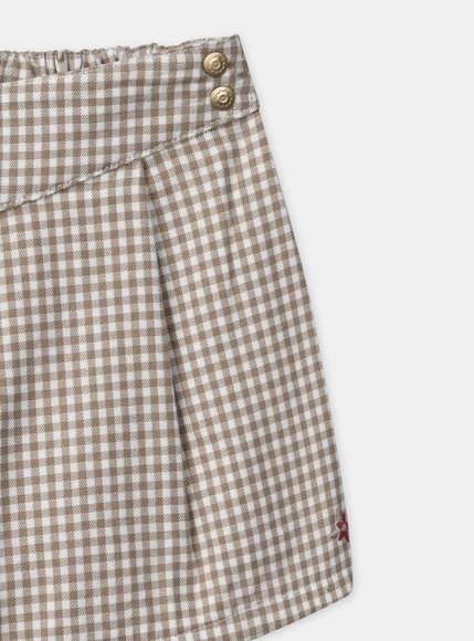 Παιδικό Σορτς για Κορίτσια Chequered Beige