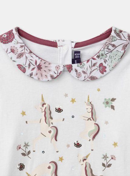 Παιδική Μπλούζα για Κορίτσια Floral Unicorns