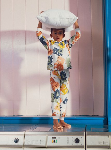 Σετ Παιδικές Πιτζάμες για Αγόρια Grey Zoo