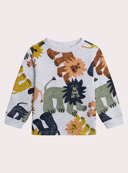 Σετ Παιδικές Πιτζάμες για Αγόρια Grey Zoo