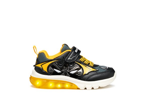 Παιδικά Παπούτσια Geox Ciberdron για Αγόρια Batman Yellow (Μεγέθη 26-32)