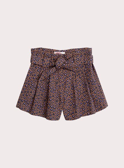 DPAM Παιδικό Σορτς για Κορίτσια Flowy Leopard - ΚΑΦΕ
