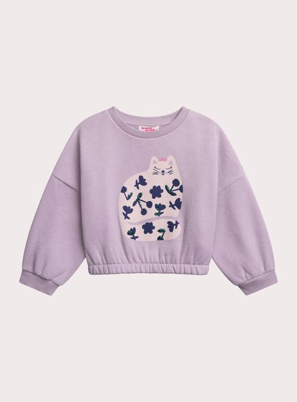 Παιδικό Φούτερ για Κορίτσια Lilac Kitten