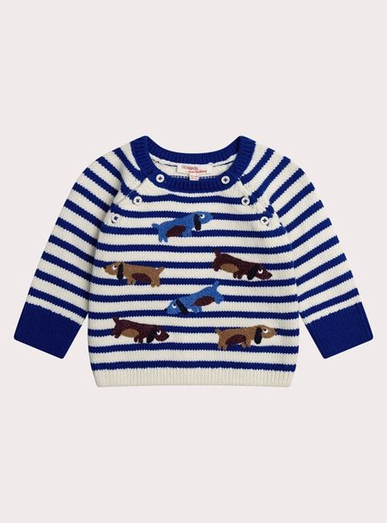 DPAM Βρεφικό Πουλόβερ για Αγόρια Sausage Party - ΛΕΥΚΟ