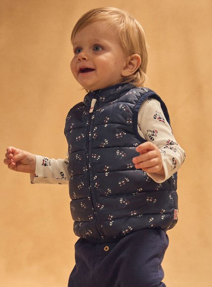 Βρεφικό Αμάνικο Μπουφάν για Αγόρια Navy Racoon - 2 σε 1 - ΜΠΛΕ φωτογραφία