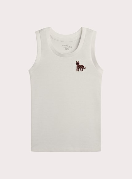 Σετ Παιδικά Φανελάκια για Αγόρια Stripped Cheetah 2τμχ - ΛΕΥΚΟ φωτογραφία